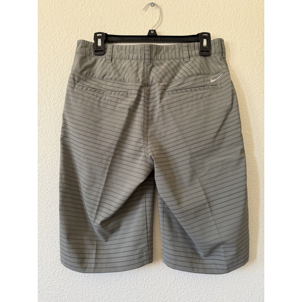 Nike Golf 30 Gray Stripe Dri Fit Stretch Golf Shorts Performance - Picture 3 of 15